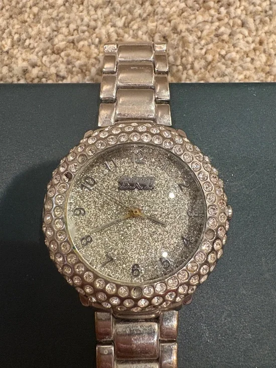 BKE Silver-Tone Crystal Bracelet Watch - Picture 1 of 4
